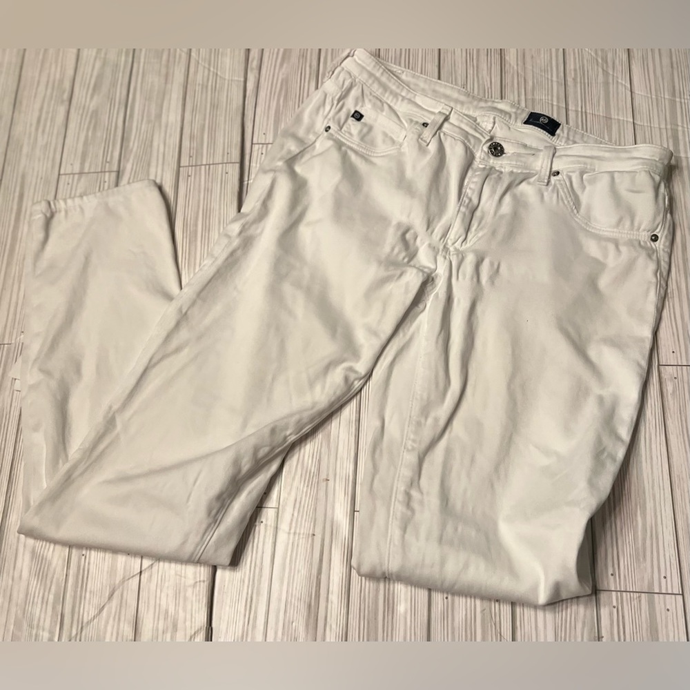 AG Adriana Goldschmidt Womens 29R Mid Rise Skinny White Jeans